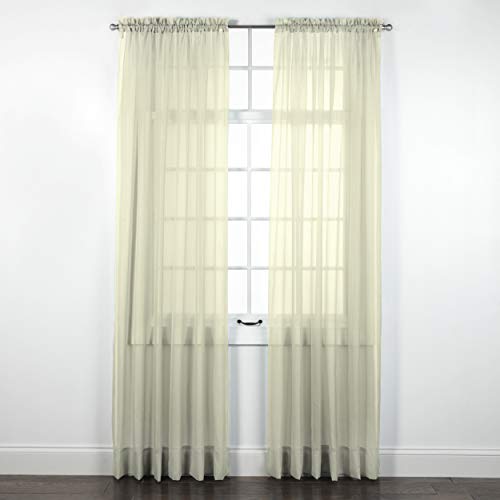 Stylemaster Elegance Sheer Voile, 60" X 108" | Panel, Beige #TOP1
