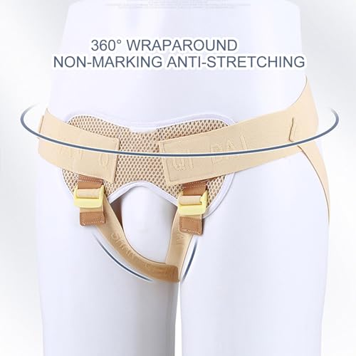 Faja para Hernia con 4 Almohadillas de Silicona, Soporte para Hernia Inguinal miniatura 5