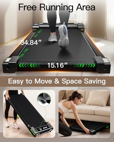 Image of Walking Pad with Incline, Akluer Incline Treadmills for Home, 2.5 HP Under Desk Treadmill Small with Remote Control, Walking Pad Small Treadmill with LED Display