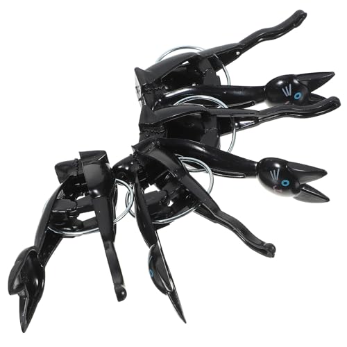 ARTSEWPLY 4個 高弾力猫型洗濯バサミ 風に強いビーチタオルクリップ 製衣類固定ピン 毛布や水着も 挟み込み