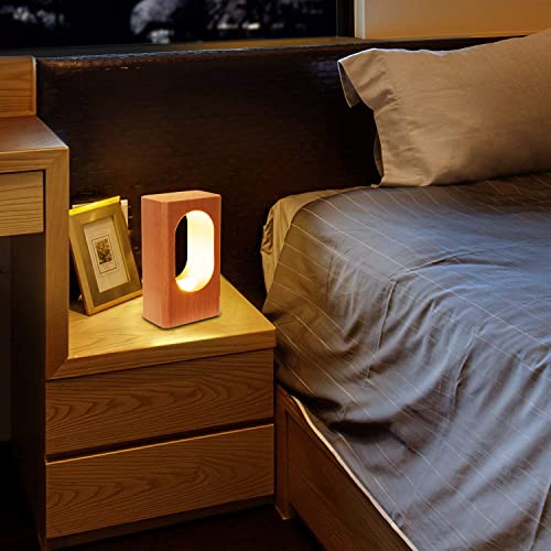 Lonrisway SDF2 Led Wood Desk Lamp, Bedroom Bedside Night Light thumb #5