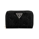 GUESS Monedero Cresidia II SLG Zip Around Wallet Black Logo Negro