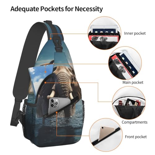 Bolso cruzado masculino tipo mochila para pecho miniatura 4
