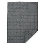 ROCK CLOUD Packable Camping Blanket Ultralight Outdoor Blankets Stadium for Hiking Camp Travel Outside Sports, Grey