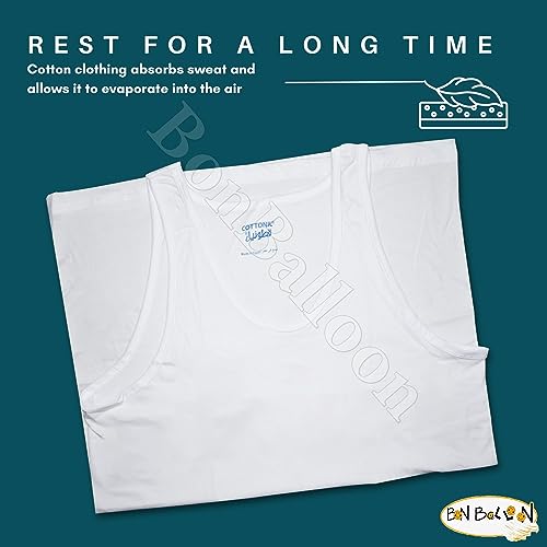 Cottonil Egyptian Cotton Men Undershirt Underwear Top Tank White Mens Sleeveless Vest Premium Soft Arab Arabian Egypt Men's Arabic Clothing Clothes - Size : X Large4