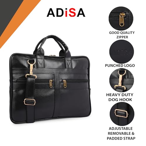 Image of ADISA Laptop Messenger Office Bag Briefcase for Work for Men