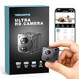 VIDCASTIVE 4K Mini Hidden Camera Dual-Band 2.4/5GHz WiFi Indoor Security Camera with AI Human Detection, Night Vision, Cloud/SD Storage, Up to 150 Days Standby Battery Life