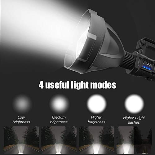 Lanterna recarregável de 7000 lúmens LED holofote 6000mAh Lanterna portátil à prova d'água superbri