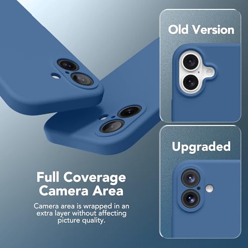 Image of Magnetic for iPhone 16 Plus Case, Compatible with MagSafe, [Full Camera Protection][Screen Protector] Silicone Shockproof Protective Phone Case for iPhone 16 Plus 6.7 inch, Lake Blue