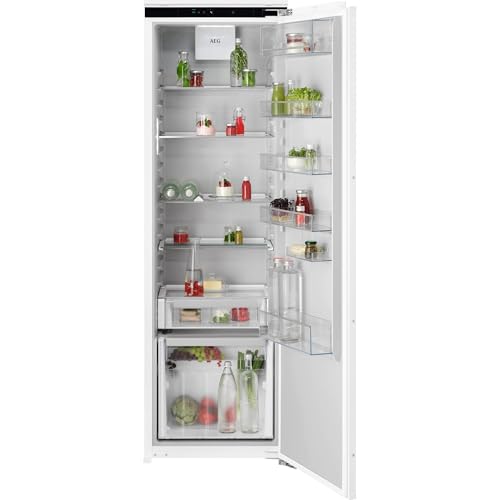 AEG Einbau-Kühlschrank 178cm, Serie 6000 DynamicAir: gleichmäßige Kälteverteilung auf allen Ebenen, Kühlaum 310L, SoftClosing, LCD-Display, Schnell-Kühlen-Funktion, Türalarm, Festtür, TK6DS181DC
