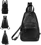 RAVUO Sac à friser pour les femmes, Sac de voyage en cuir végétalien léger pour petits sacs à dos convertibles antivol