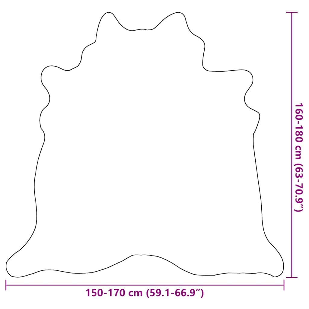 Tappeto in vera pelle di mucca, 150 x 170 cm, beige, tappetino antiscivolo per soggiorno, camera da letto, cucina, sala da pranzo, corridoi