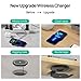 KPON Invisible Wireless Charger,30mm Under Desk Charger Mat, Furniture Table Nightstand Desktop Charging Station for iPhone17/16/15/14/13/12/Samsung/LG/Google Pixel Desk Essentials(with QC Adapter)