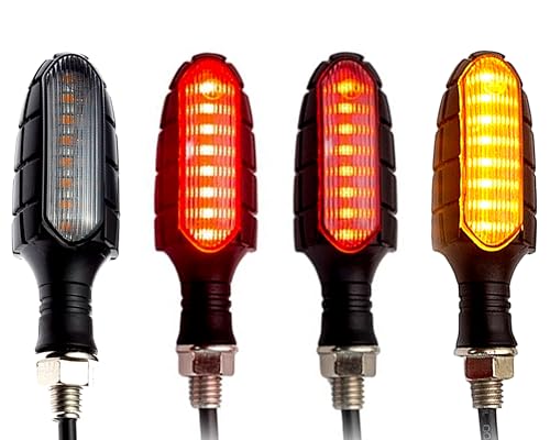 Alchemy Parts Moto Clignotants LED Stop Feux Arrière Intégrés