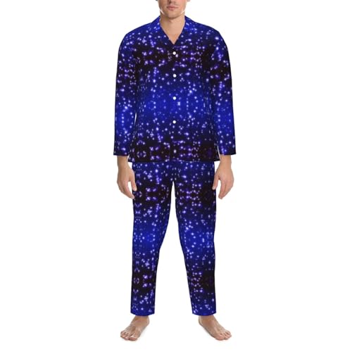 Ensemble de détente imprimé pyjama classique léger doux Bright Stars - 4