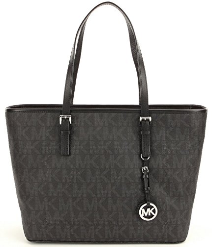 MICHAEL Michael Kors Jet Set Travel Top Zip Tote in Black, Black