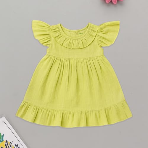 Image of Kidbea Baby Girls Cotton Dress for Kids | Soft, Breathable & Comfortable Western Frock | Trendy Casual, Party & Festive Outfit for Girls