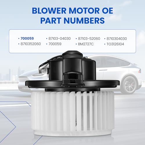 Image of HVAC Blower Motor 700059 Compatible with Toyota Echo 2000-2005, Tacoma 1995-2004, for 8710352060, TO3126104, 8710304030 A /C Blower Motor Assembly
