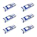WLJH 6pcs T5 Wedge Instrument Panel 74 2721 3030SMD Canbus Error Free LED Instrument Speedo Gauge Cluster Light Bulb,Blue