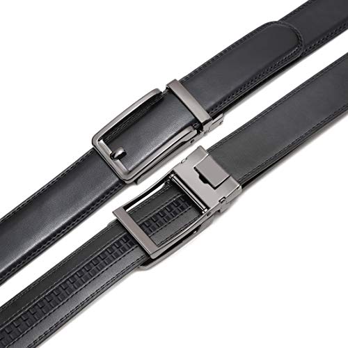Image of Men's Ratchet Comfort Click Belt -1 3 /8 Leather Dress Belt