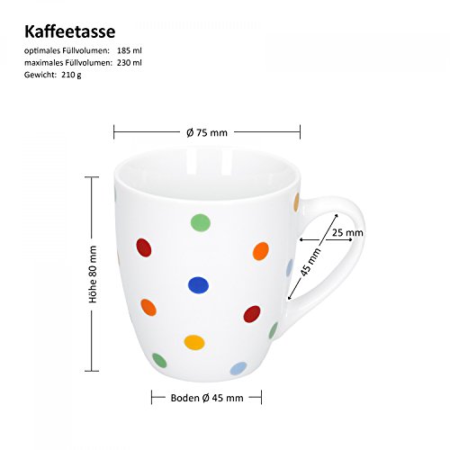 Van Well Porseleinen servies serie Capri | wit met decor | Artikel naar keuze, Service Serie Capri: Koffiemok 185ml - Image 4