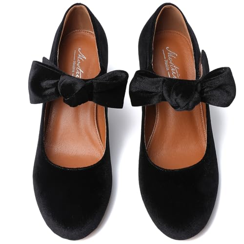 Mostrin Kitten Heels for Women Low Heel Closed Pointed Toe Slingback Pumps Buckle Strap Dress Shoes for Daily Working Wedding3