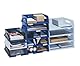 Leitz Ablagekorb Querformat A3, 6er Pack, Ideales Sortier- und Ablagesystem für Poststellen und Kopierräume, Blau, Sorty, 52320035