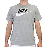 Nike Men's Sportswear Icon T-Shirt, Dark Grey Heather/Black/White