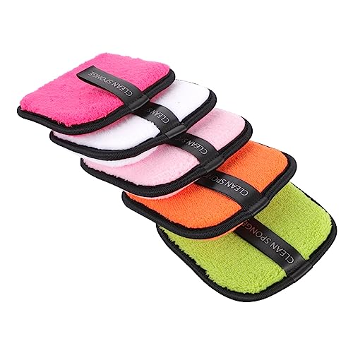 FOMIYES 5 Pack Facial Cleansing Pads Makeup Removal Sponge for Face Facial Sponge Gentle Cleaning 100% Safe for Sensitive Skin Random Color