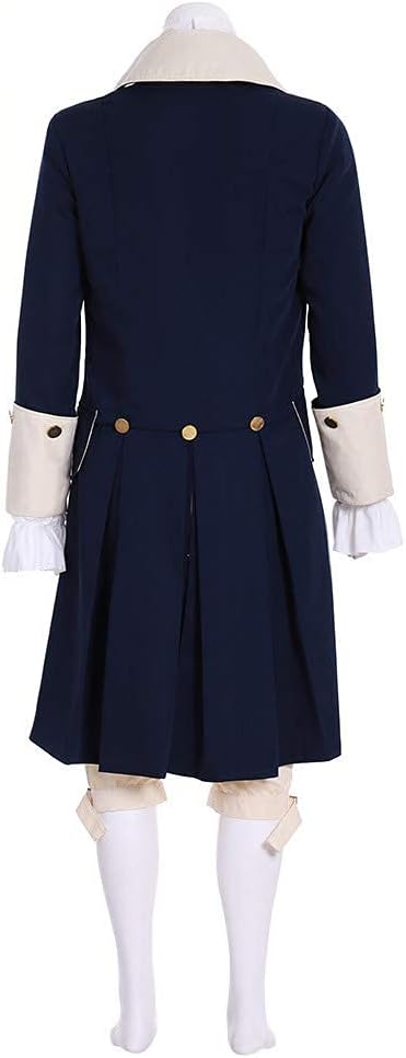 Men's Colonial Hamilton Colonial Military Costume musical Hamilton Alexander Hamilton BLUE jacket - Image 2
