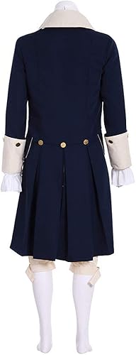 Miniatura 2 de Disfraz militar colonial de Hamilton para hombre, chaqueta azul de Hamilton Alexander Hamilton Musical