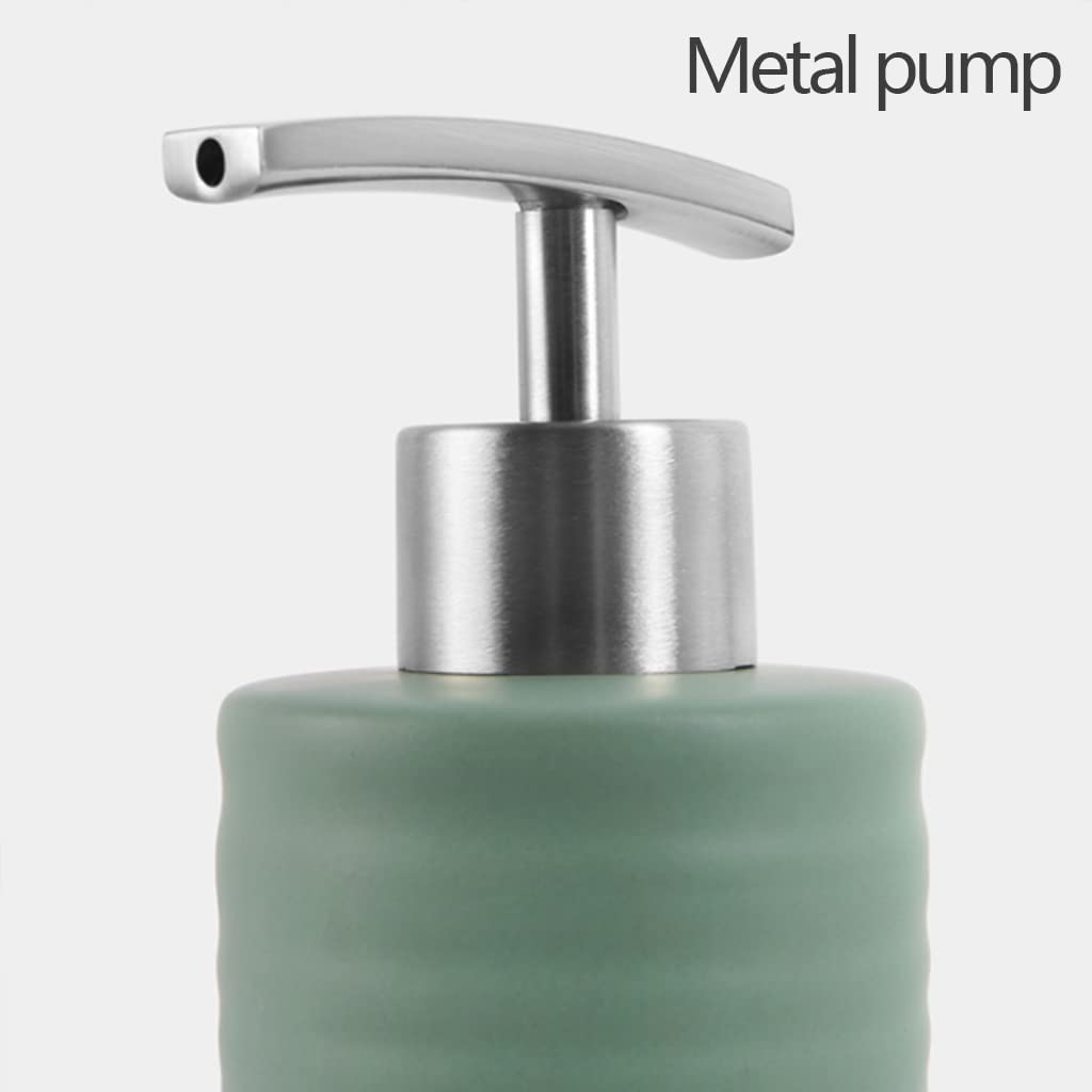 Nachfüllbare Seifenspender Premium-Keramik-Seifenspender mit auslaufsicherer Pumpe, nachfüllbarer Seifenpumpen-Flüssigkeitsspender für Spülbecken-Lotionsflasche Für Küchenbad