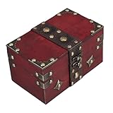 Capacité : offre suffisamment d'espace pour vos affaires, gardant votre espace de tout encombrement, coffre de rangement en bois, malles vintage pour bijoux