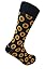 Bitcoin Men's Socks,Black, Yellow,US 7 - 13