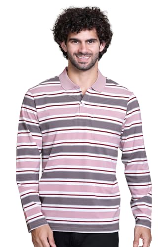 Image of Full Sleeve Polo T Shirt for Men Cotton with Pocket and Collar - Regular Fit Tshirt