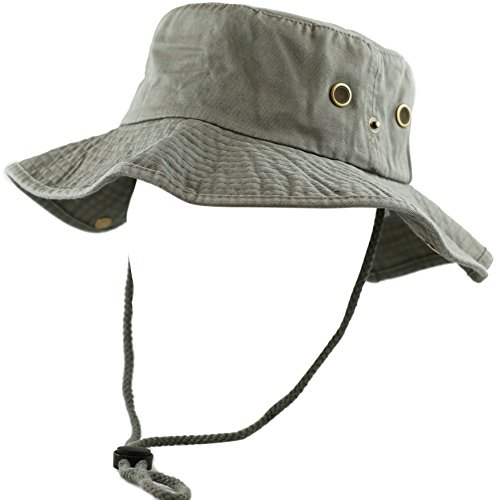 The Hat Depot 300N1510 Wide Brim Foldable Double-Sided Outdoor Boonie Bucket Hat (L/Xl, 2. Cotton - Olive) #TOP3