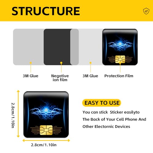 Image of 6 Pcs Phone Protection Stickers Neutralizers for Smart Phones /Tablets /Laptops /Computer /WiFi /Priner /TV Electronic Devices Blockers
