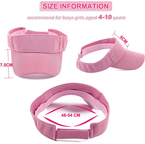 Kinder Visor Cap Sonnenhut 4-10 Jahre Jungen Mädchen Sonnenschutz Sonnenvisier Kind Running Visor Golf Tennis Kappe mit Sonnenblende Schirmmütze Baseball Kappe Baseballmütze Strand Sommerhut