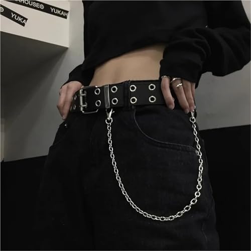 Fashion Alloy Women Belts Chain Luxury For Genuine Leather Pin Buckle Jeans Decorative Ladies Retro Decorative Punk3