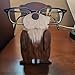 Wooden Animal Glass Holder, Handmade Cute Eyeglass Holder, Sunglasses Display Stand, Nightstand & Desktop Wooden Crafts Glasses Display Rack, Unique Gifts for All Ages, Home Office Decor (D)