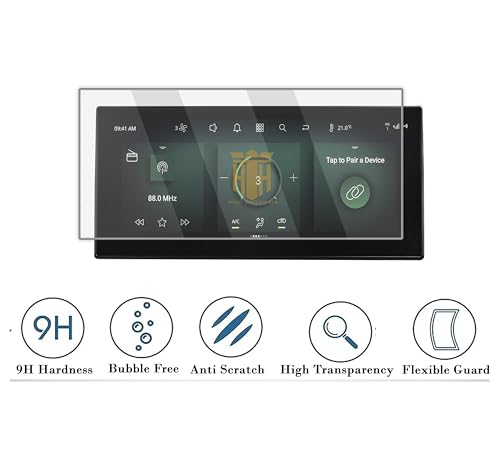 Image of (4 PACK) Screen Guard For NEW TATA CURVV EV 2024 / 12.3 INCH INFOTAINMENT [SHARP CORNERS] + INSTRUMENT CLUSTER + STEERING + AC PANEL Protector / Curvv.EV Empowered+ & Empowered+A Car Digital Display Accessories [Not Tempered Glass] 12.3 INCH