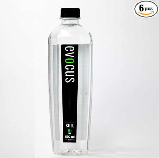 Evocus Alkaline Mineral Water (Packaged Drinking Water) | 8+ pH Alkaline | Crafted Premium Water | Pack of 6 (500mL Each) Bottled Water