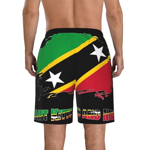 Men's Swim Trunks Casual with Mesh Lining and Pockets Classic Beach Cargo Athletic Drawstring Shorts Elastic Gift2
