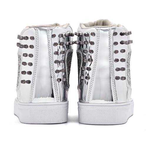 Image of IGxx Glitter Rivet Shoes Men Disco Punk High Top Women Sneakers