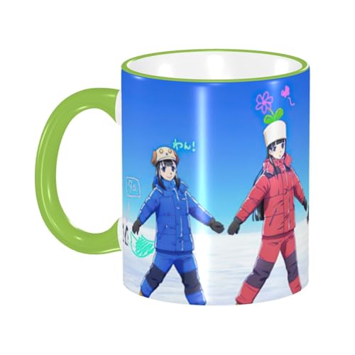 宇宙よりも遠い場所 セラミックマグカップ 食器 大容量コーヒーカップ 330ml 耐熱 おしゃれなマグカップ オフィスホーム用 プレゼントに最適 再利用可能 ギフト 男女兼用 Green
