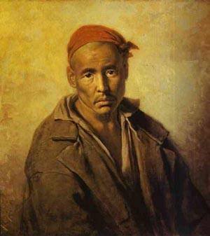 Vasily Perov Head of A Kirghiz Convict toile premium reproduction peinture à l'huile 12x16 pouces