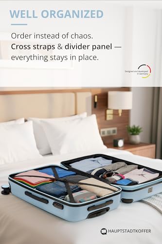 Image of HAUPTSTADTKOFFER - Spree - Luggage Suitcase Hardside 24 inch TSA, Pool Blue, 65cm, Suitcase