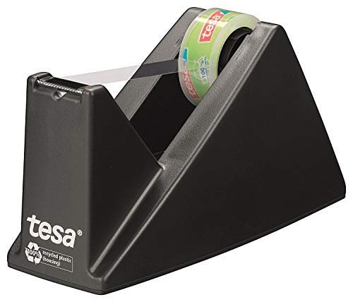 tesa Easy Cut® Tischabroller Economy ecoLogo®, inkl. 1 Rolle tesafilm® / Büro-Spar-Set (3X Nur Abroller)