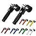 M8 Motorcycle Foot Rests Fit 1.22-1.29in Motorbike Brackets Foldable Foot Pegs Front Footpeg Rear Footpeg Anti-Skid Rearsets Folded Footrest 90 Degree Fixed Folding Passenger Pedal Supports(Black)