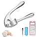 Produktbild Jooheli Knoblauchpresse, Knoblauchschneider Vierteiliges Set Garlic Press, Familien/Restaurantküchenhelfer - Knoblauch Presse mit Silikon knoblauchschäler/Reinigungsbürste/Küchenreibe